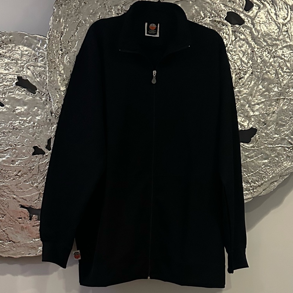 The Rock XXL Full Zip Lightweight Ribbed Black Jacket by Italian Nando Di Biase
